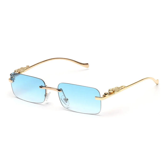 Lunettes de soleil carrée bleu