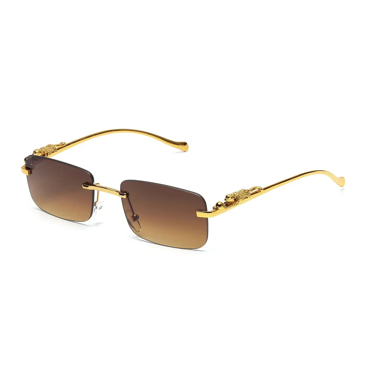 Lunettes de soleil carrée marron
