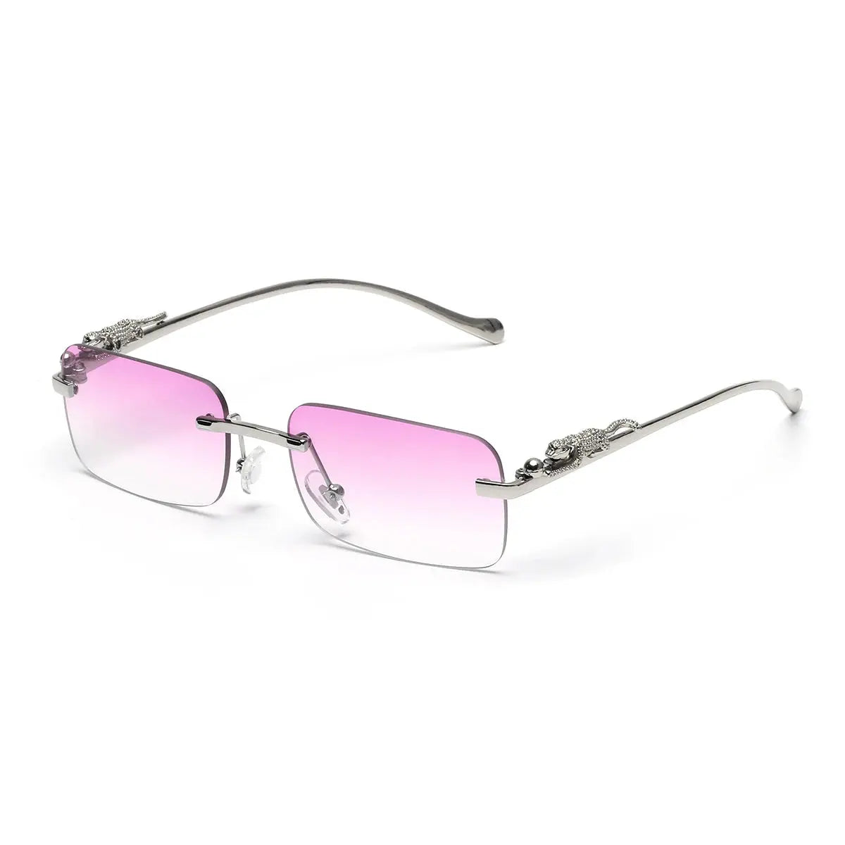 Lunettes de soleil carrée rose