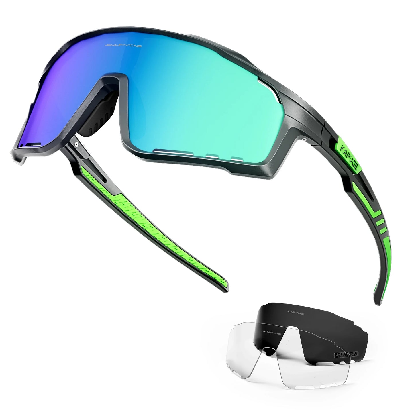 lunette de soleil cycliste Bleu/Violet et Noir